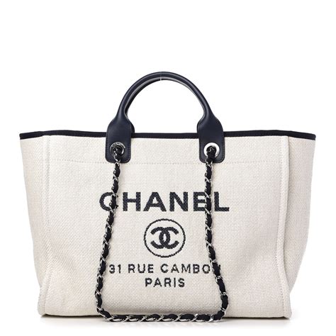 chanel deauville tote fashionphile|Chanel deauville medium tote.